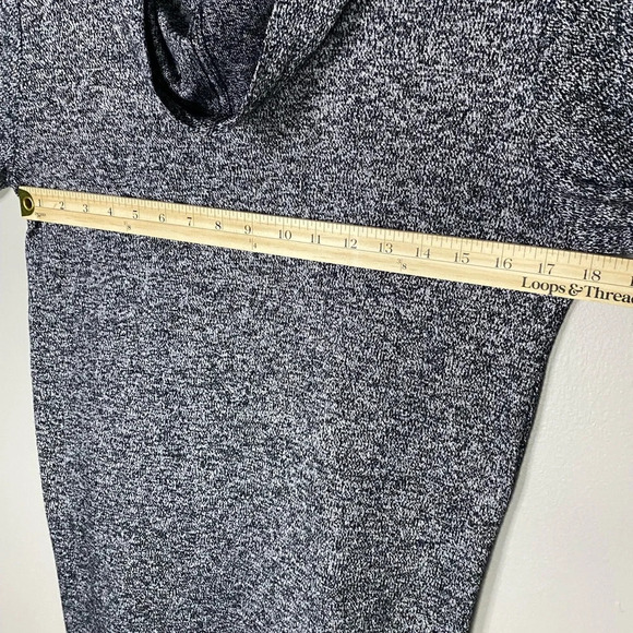 Athleta knit cardigan tunic sweater with pockets size small black white - Picture 6 of 9